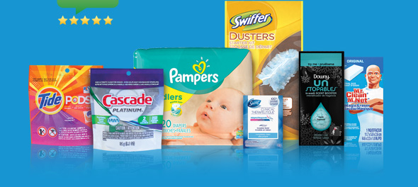 PG Trial Pack Gain flings, Tide PODS, Cascade PLATINUM, Pampers, Swiffer DUSTERS, Secret CLINICALS, Downy UNSTOPPABLES, Mr Clean Magic Eraser images