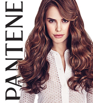 PANTENE logo and female model