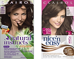 Clairol - natural instincts and nice'n easy packages